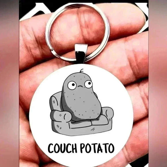 Couch potato hot funny Laugh Keychain - Picture 1 of 1